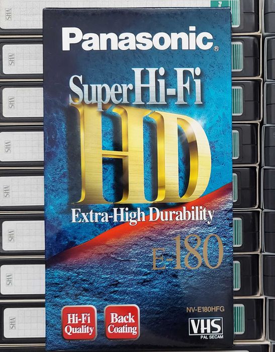 Kaseta VHS Panasonic EHD E-180 fabrycznie zafoliowana