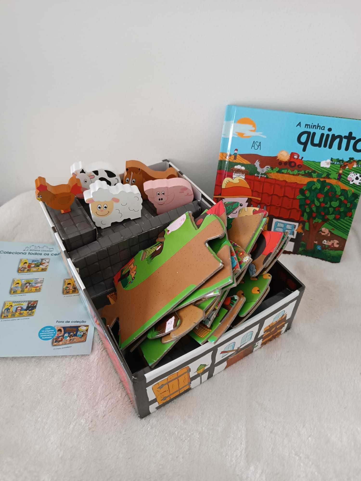 Puzzle + Livro + bonecos de madeira - A minha Quinta (Asa), +3 anos