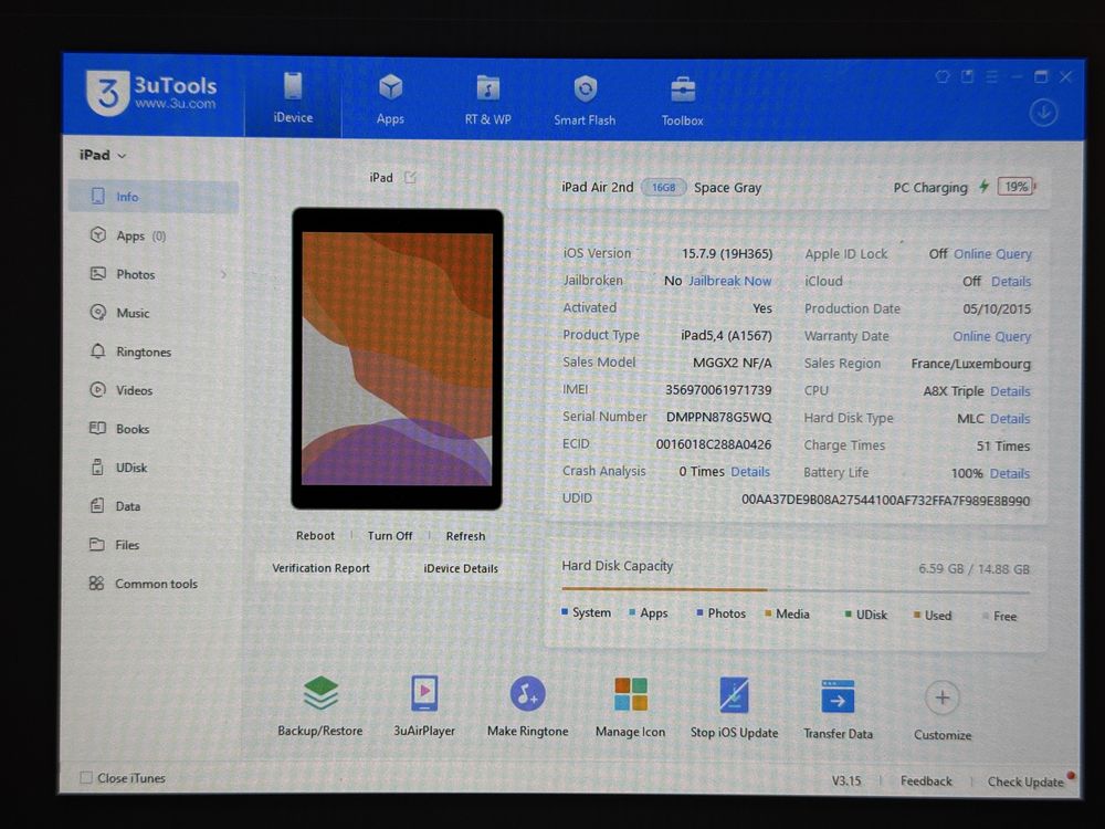 iPad Air 2 (A1567) 16GB - Cellular (LTE) - faktura VAT 23%