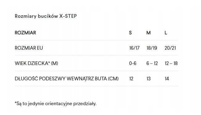 X-lander X-step buciki niechodki żółte 20/21