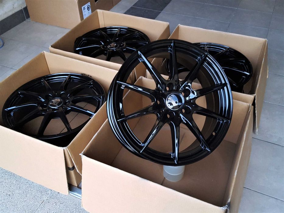 Alufelgi 17 5x112 Skoda Octavia Superb Yeti Karoq Czarne ! 250#