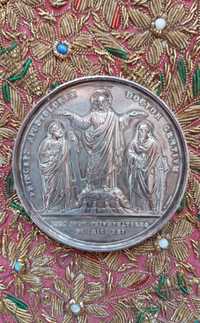 Medalha em prata 1867 vaticano papa pio IX