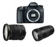Komplet Canon 70D, Sigma 17-50 2.8, Canon 55-250 ta inne
