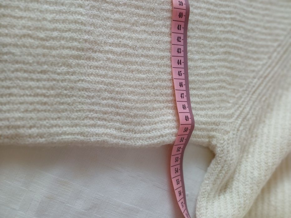 Wełna! Śmietankowy modny golf oversize Selected Femme