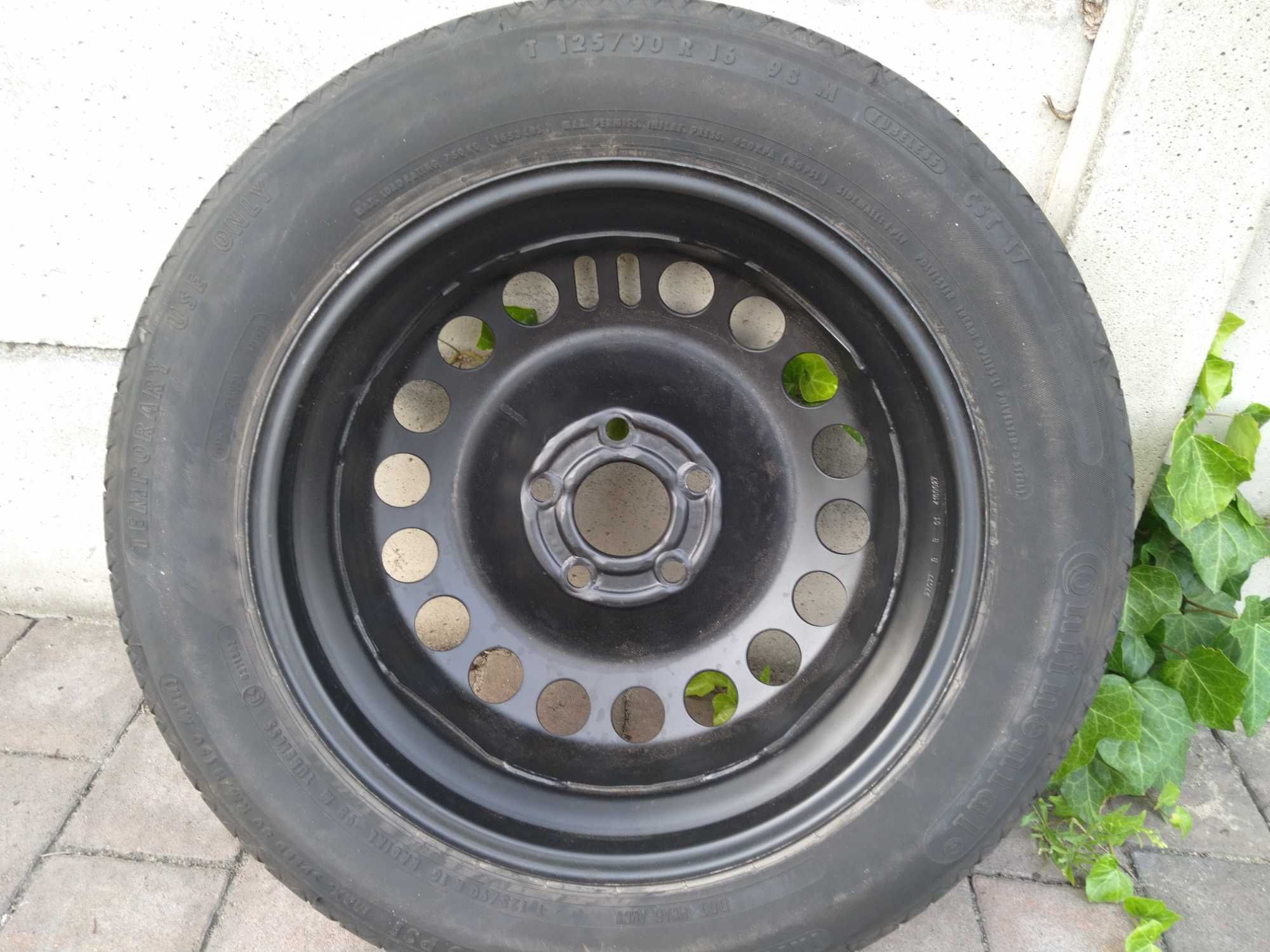 Koło dojazdowe sprzedam nieużywane 125/90 R16