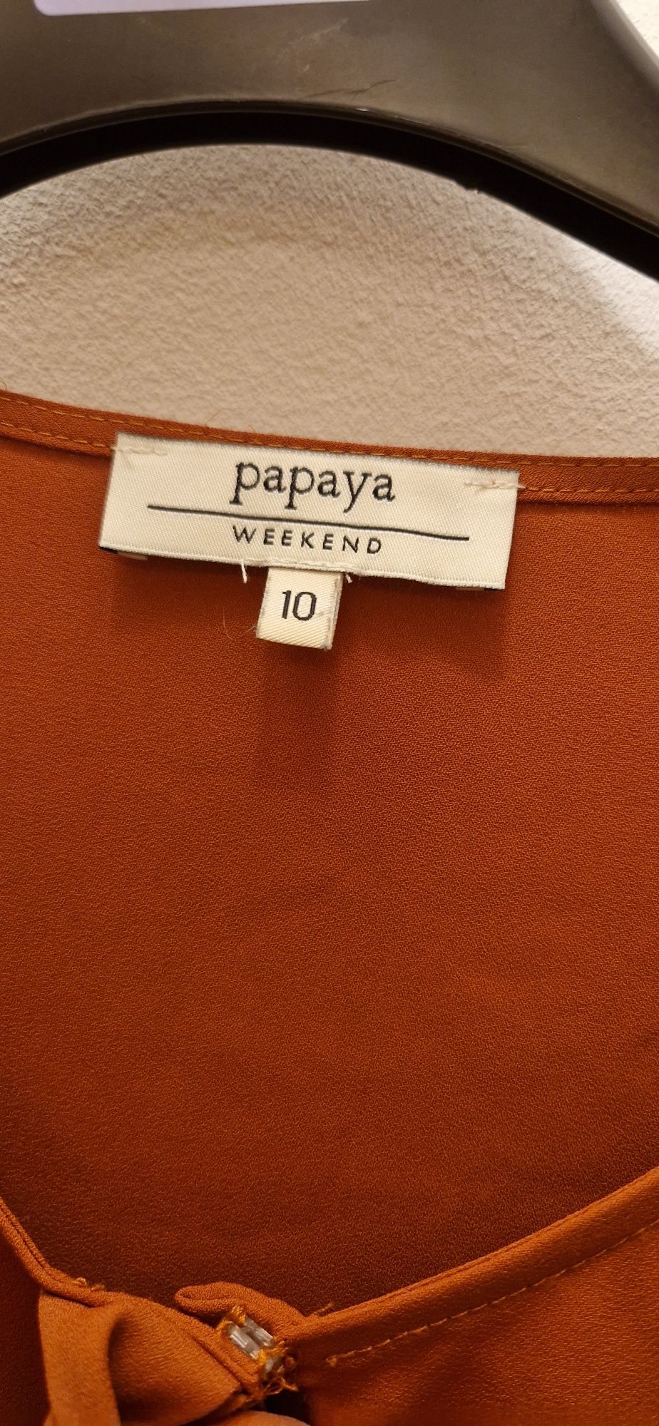 Papaya Ruda bluzka długi rękaw