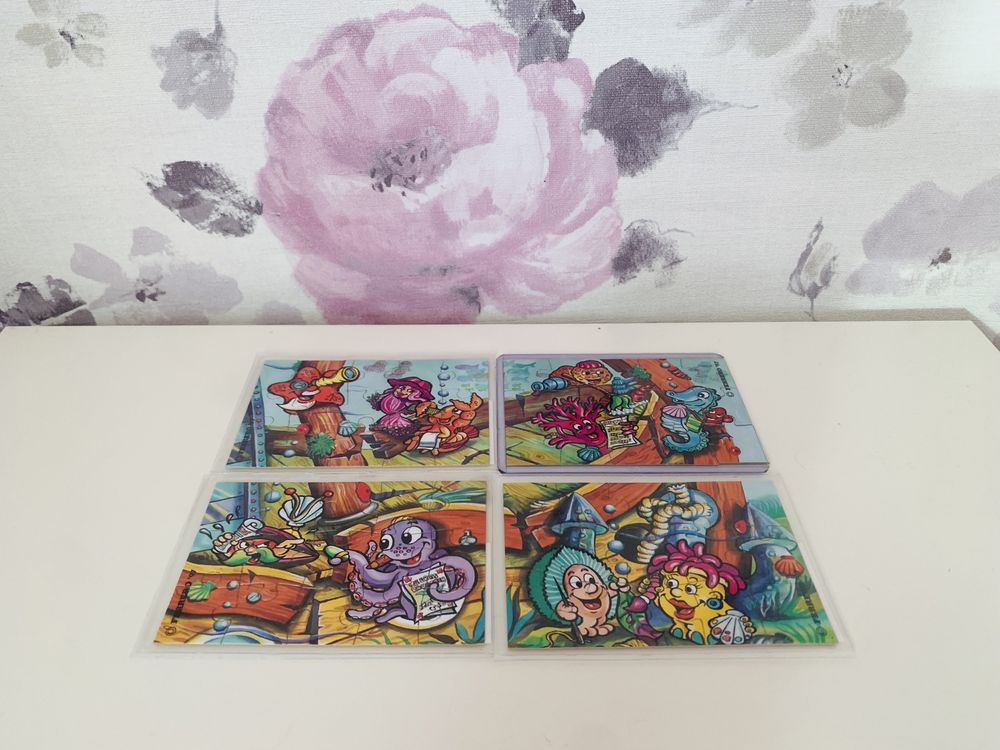 Kinder niespodzianka puzzle podwodny świat, Agualand, vintage 1997