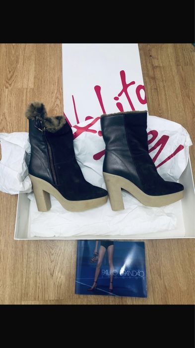 Bota de inverno em bom estado camel a castanha sao novas