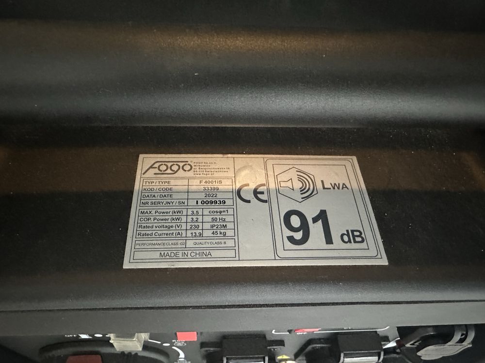 Генератор інверторний 3.2 кВт FOGO F4001iSE