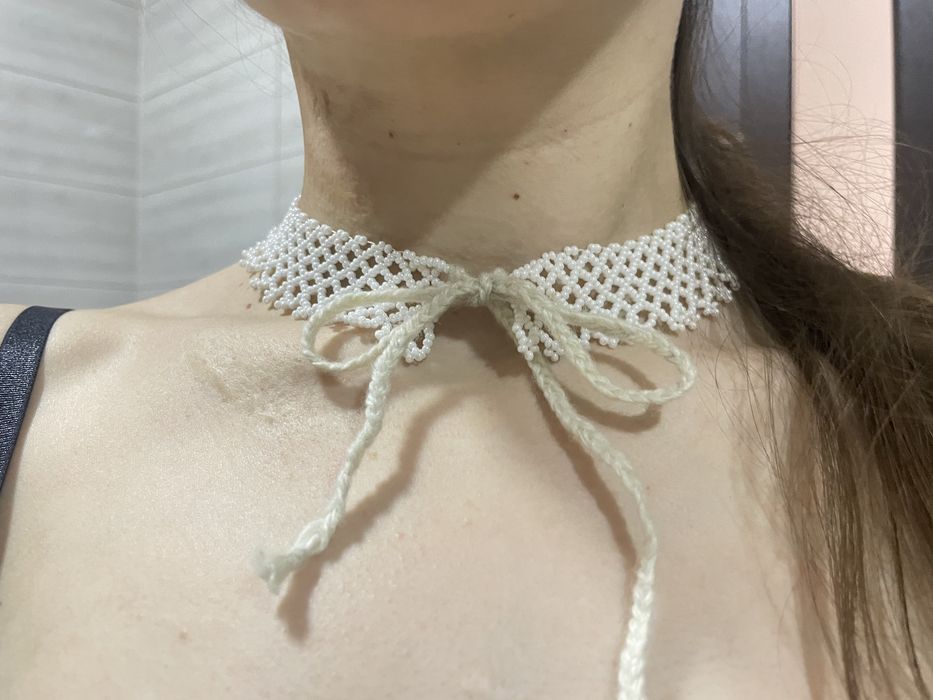 Силянка біла з чеського бісеру