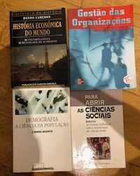 Pack 4 livros estudo - Ciências Sociais, Gestão e Economia