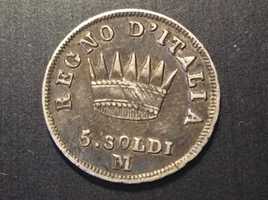 Італія 5 солді 1813 (срібло)