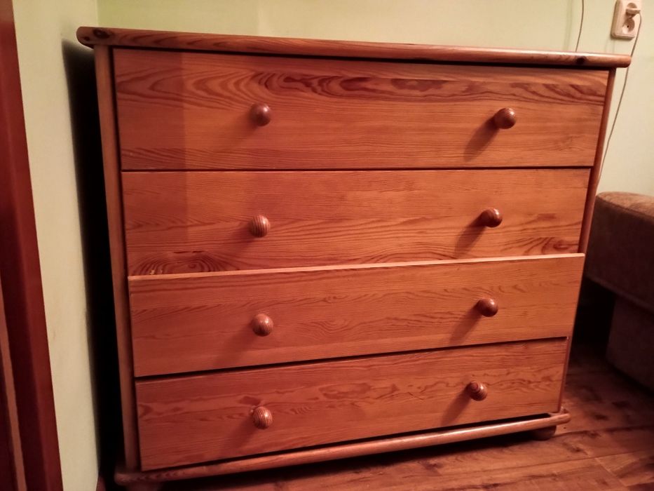 Komoda sosnowa, prowadnice do wymiany