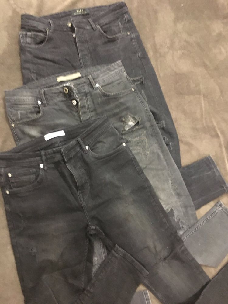 Джинсы мужские ZARA MAN, BERSHKA, куртка джинсовая ZARA, 48(M).