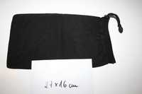 czarny pokrowiec woreczek na gogle 16*27cm bawełna z podbiciem