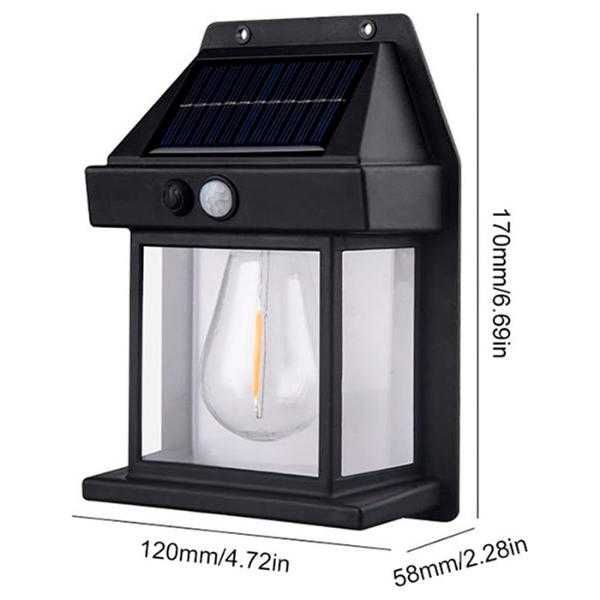 Lampa ścienna solarna Kinkiet LED czujnik ruchu zmierzchu 600lm solar