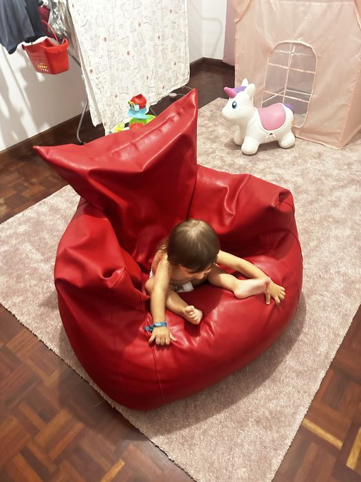 Puff cadeira vermelha