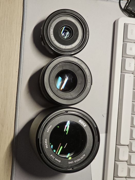 Lentes canon 24mm,50mm e 85mm