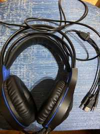 Auscultadores com Fios 1LIFE Ghs:Sonic (PC - Microfone - Preto e Azul