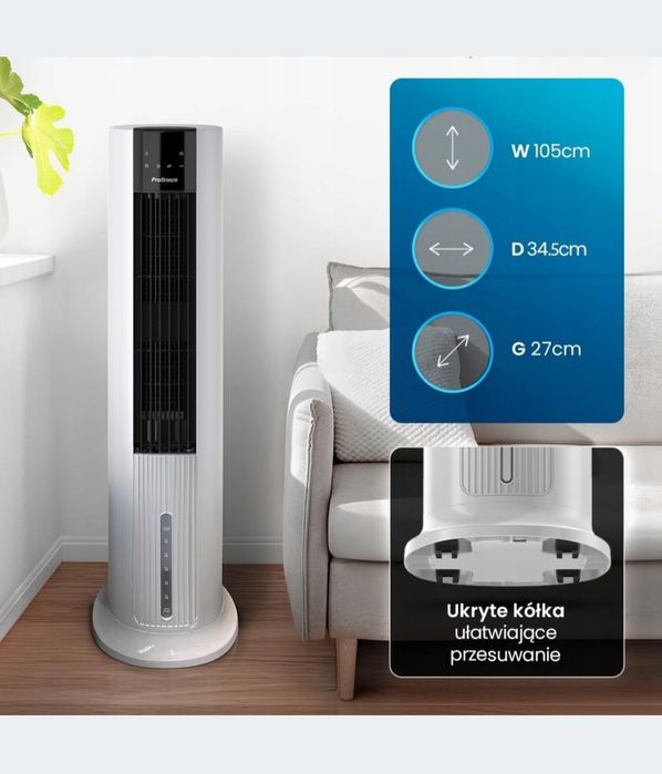 Nowy Wentylator kolumnowy na kółkach ProBreeze