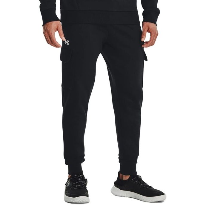Штани чоловічі Under Armour UA Rival Fleece Cargo Jogger чорні.
