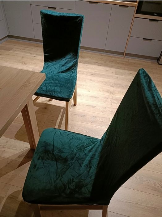 Nowe uniwersalne pokrowce 6 szt na krzesła piękna zieleń elastyczne