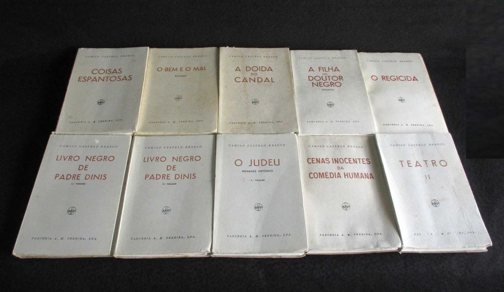 Livros Obras de Camilo Castelo Branco Colecção Parceria A. M. Pereira