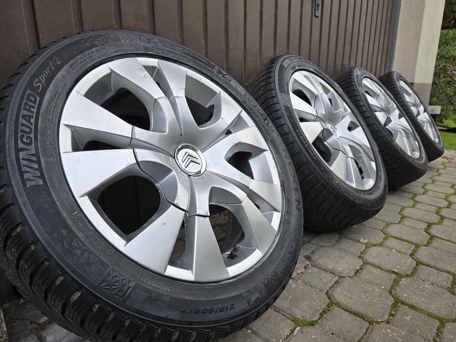 Felgi z oponami 215/50R17 Citroen C4 Picasso 4x108 Berlingo C5 C3 Airc