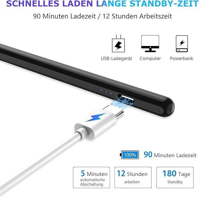 Rysik, stylus do ekranów dotykowych z systemem Android, czarny
