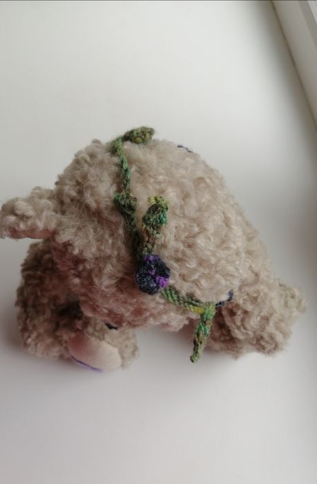 Ведмедик шарнірний колекційний, букле, сірий, handmade, teddy bear