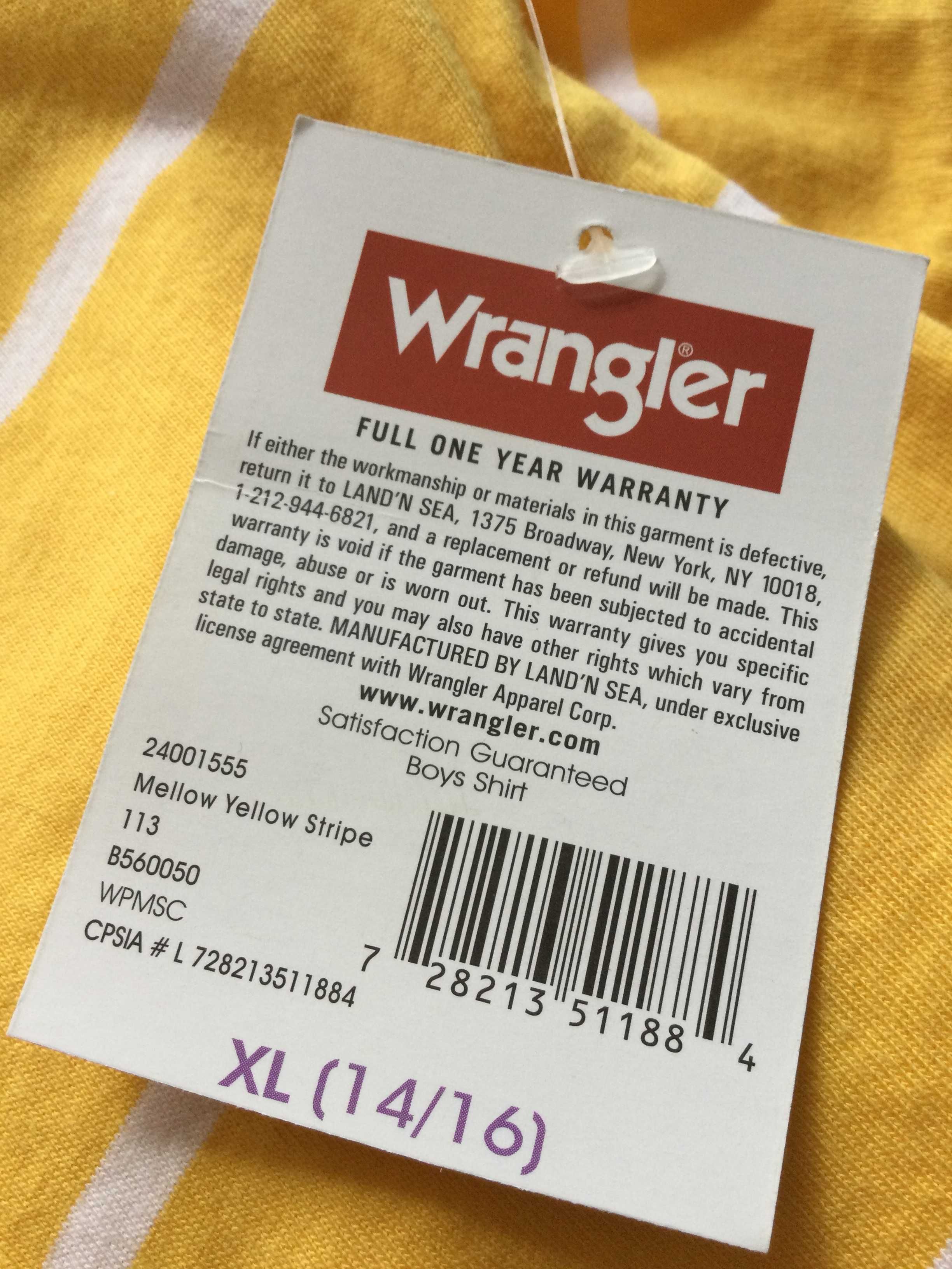 Wrangler koszulka  z kołnierzykiem żółta