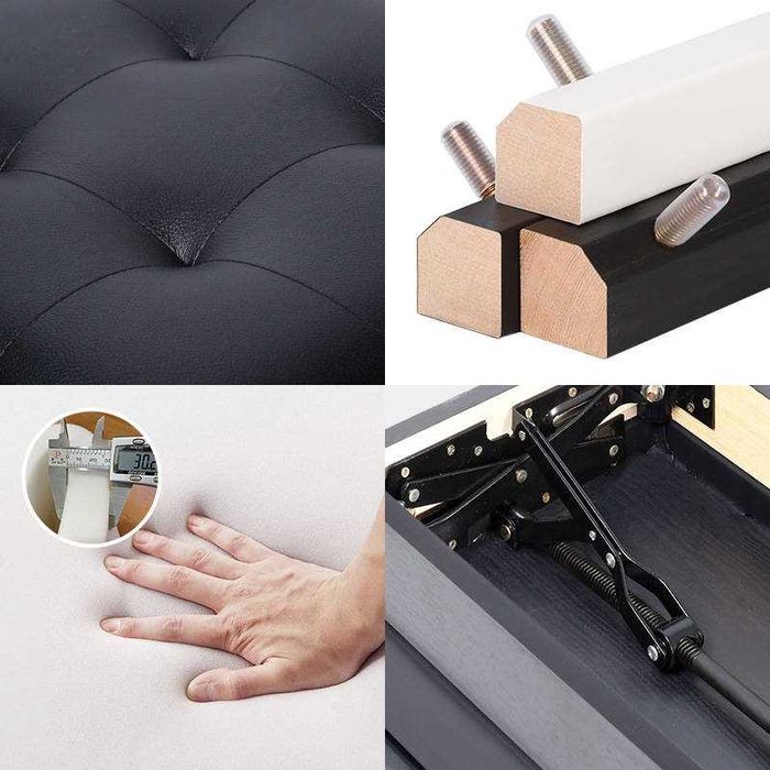 Ława do pianina / fortepianu BA-212-BK - czarna, regulowana