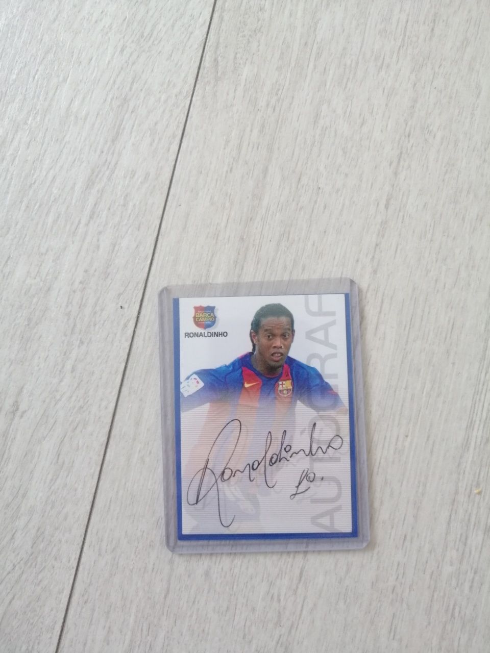 karta Ronaldinho z autografem