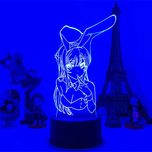 Аниме светильник 3D ночник c Маи Сакурадзима из Bunny girl USB лампа