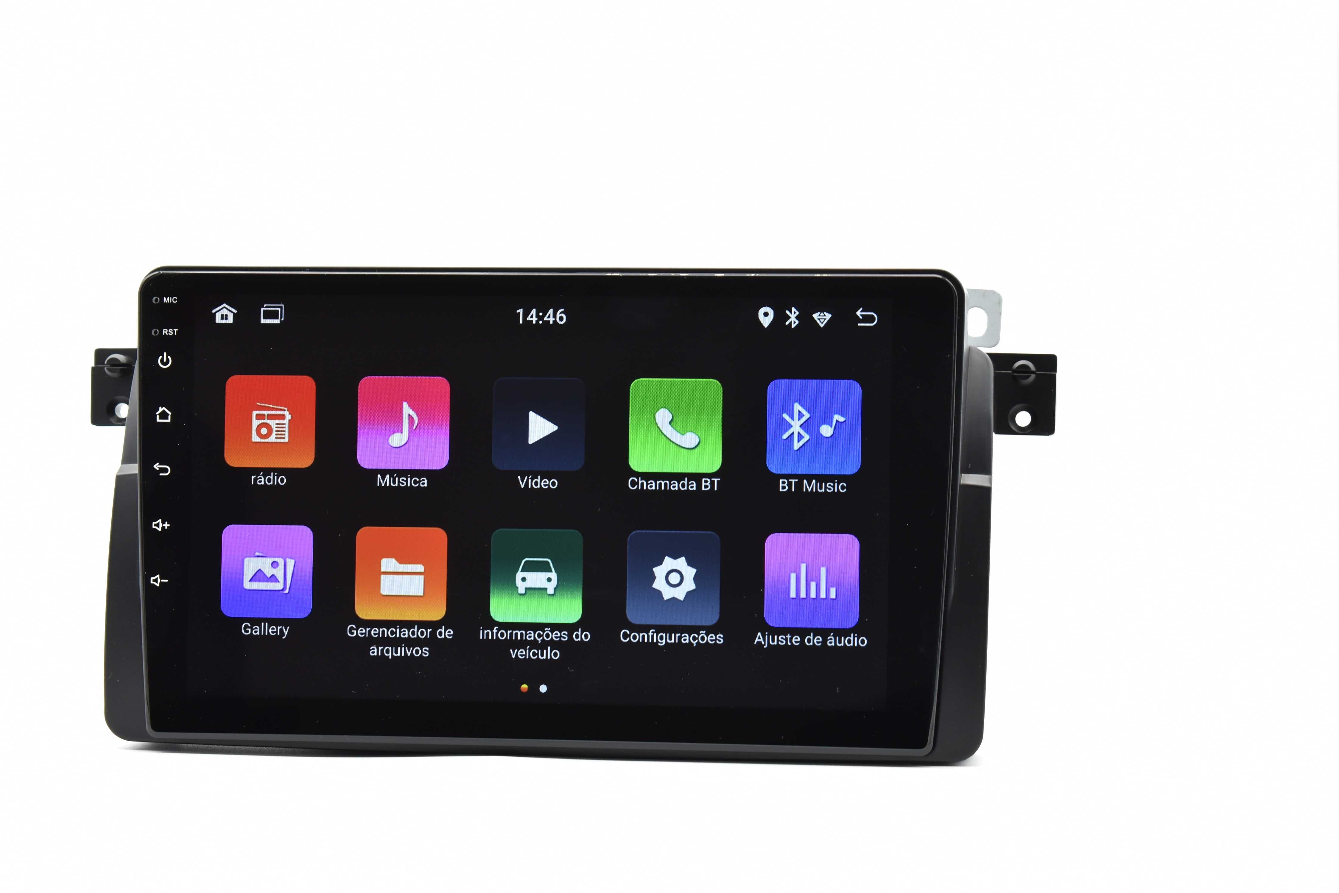 Rádio 2 din android BMW E46  Wifi GPS BLUETOOTH Carplay + câmara