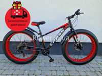 Велосипед фетбайк новий Fatbike Cross Tank 26 2024 black-red рама 15"