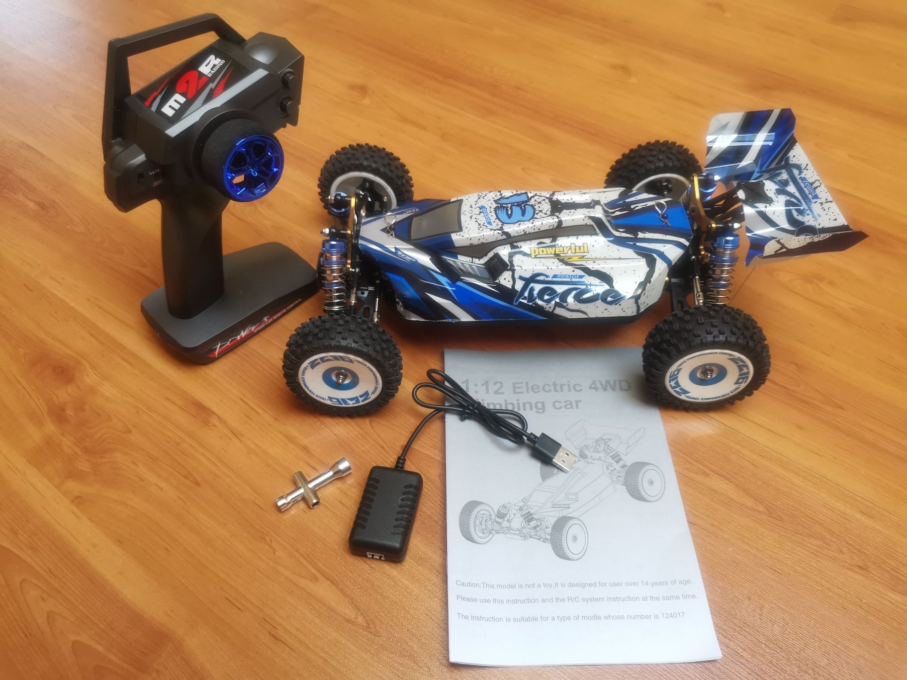 Carro RC Buggy XKS Wltoys 124017 Brushless 4x4 1:12 75Km/h