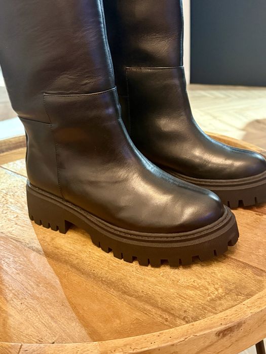 Нові жіночі зимові чоботи-труби