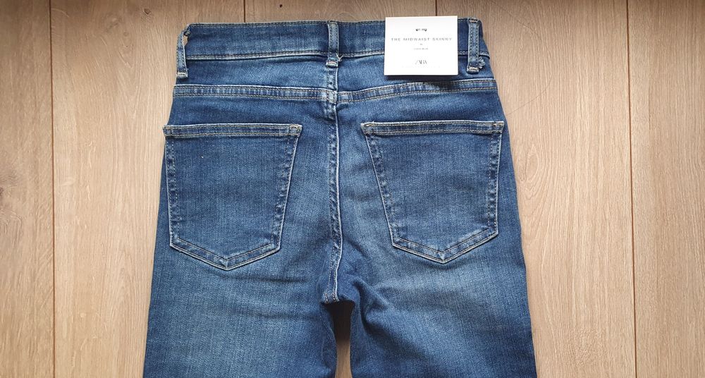 Jeansy skinny Zara 34 piękny kolor