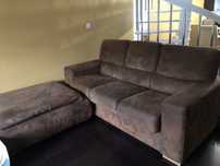 Kanapa Sofa rozkładana z 2 fotelami i podnóżkiem