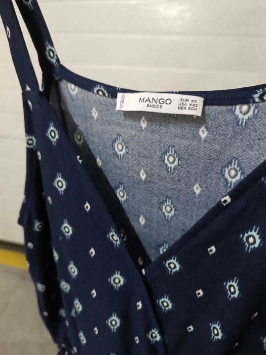 Macacão azul escuro curto XS Mango - COMO NOVO!