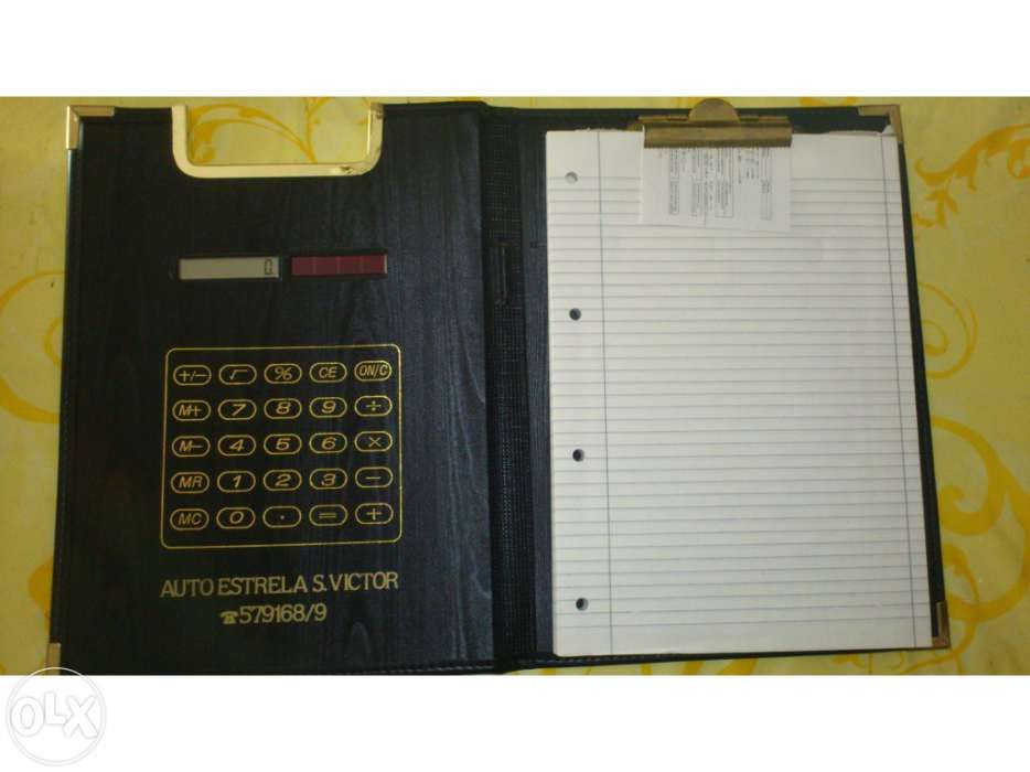 Note book dos antigos - Folhas e calculadora solar
