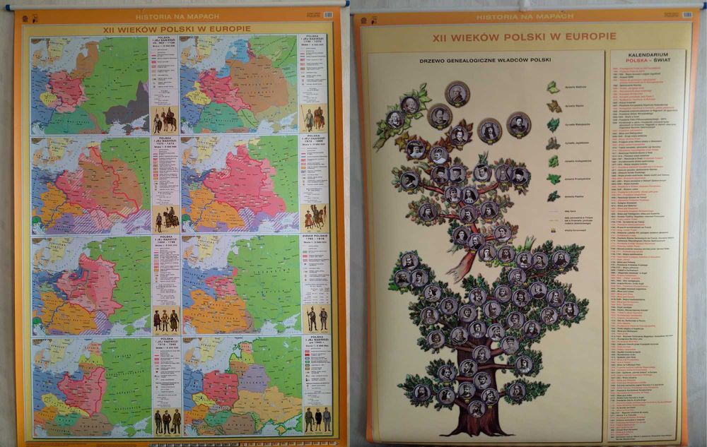 XII wieków Polski w Europie / Drzewo genealogiczne władców polskich