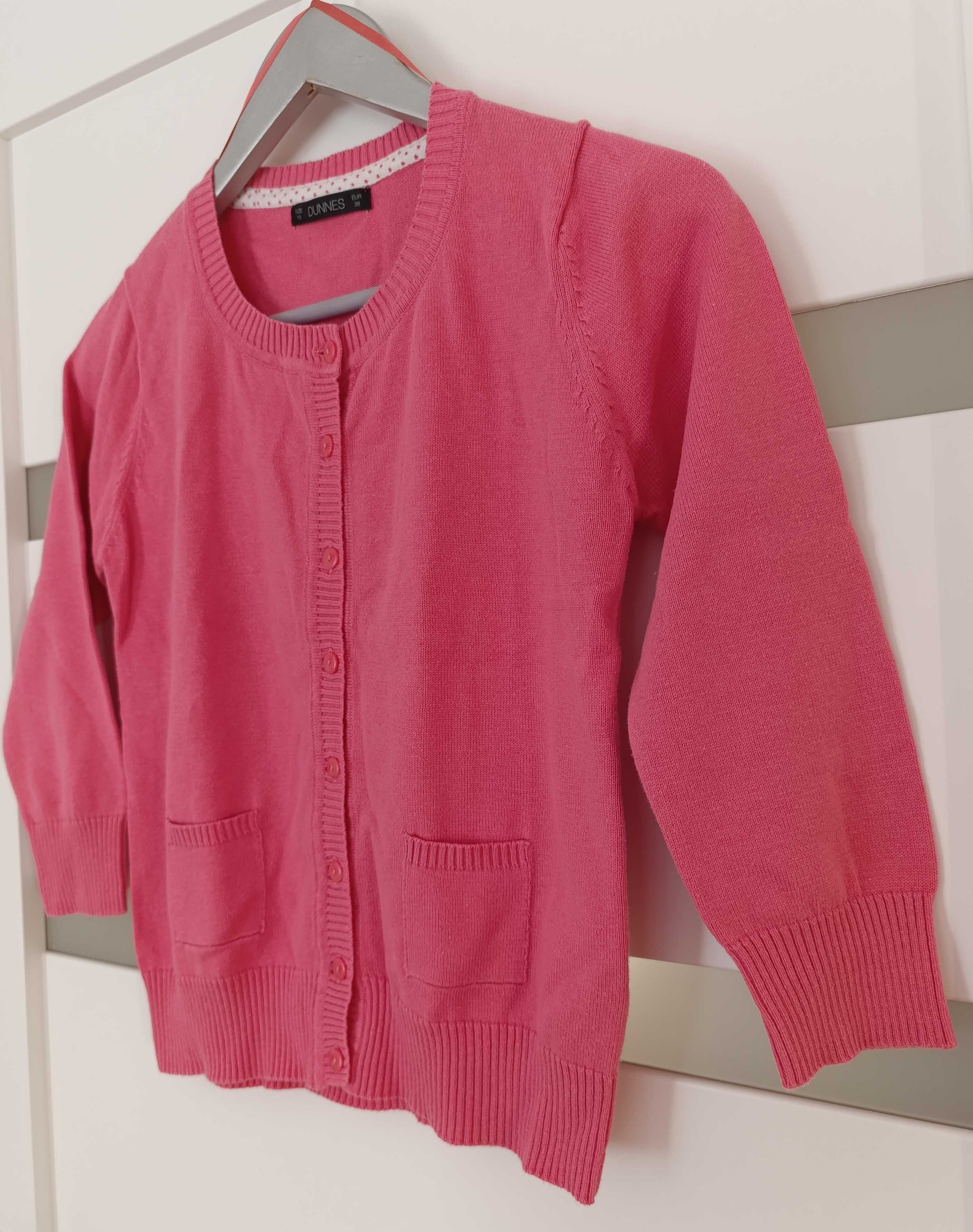 Sweter kardigan DUNNES koral róż 36-38