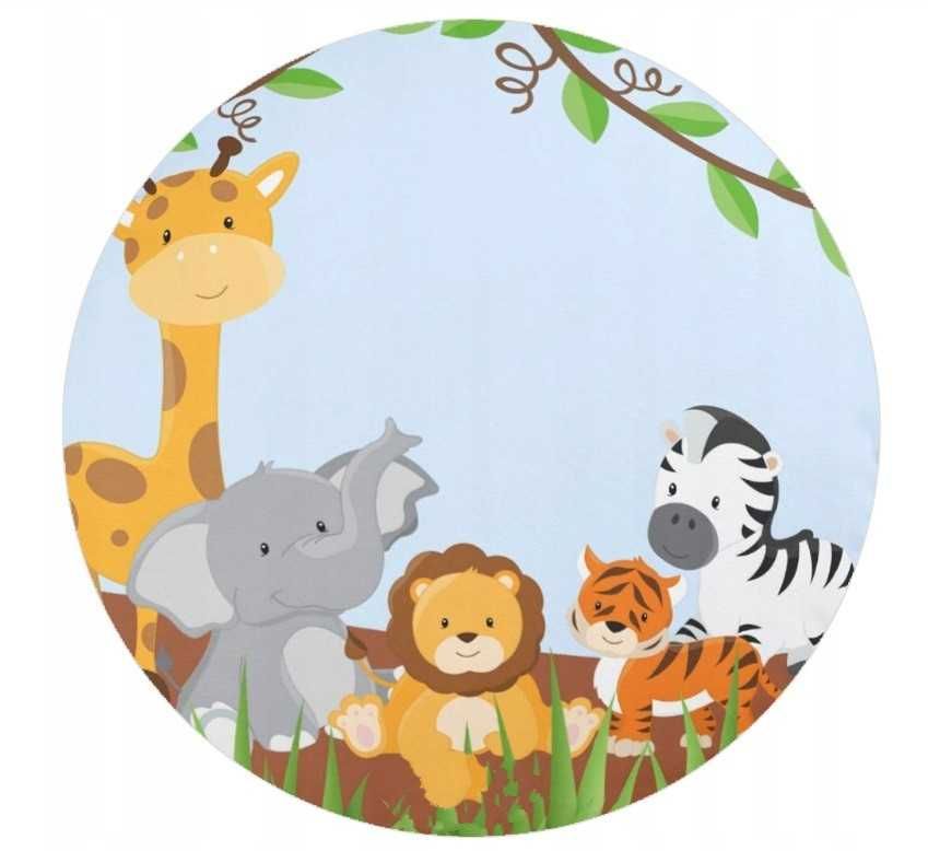 opłatek na tort zwierzęta zoo safari
