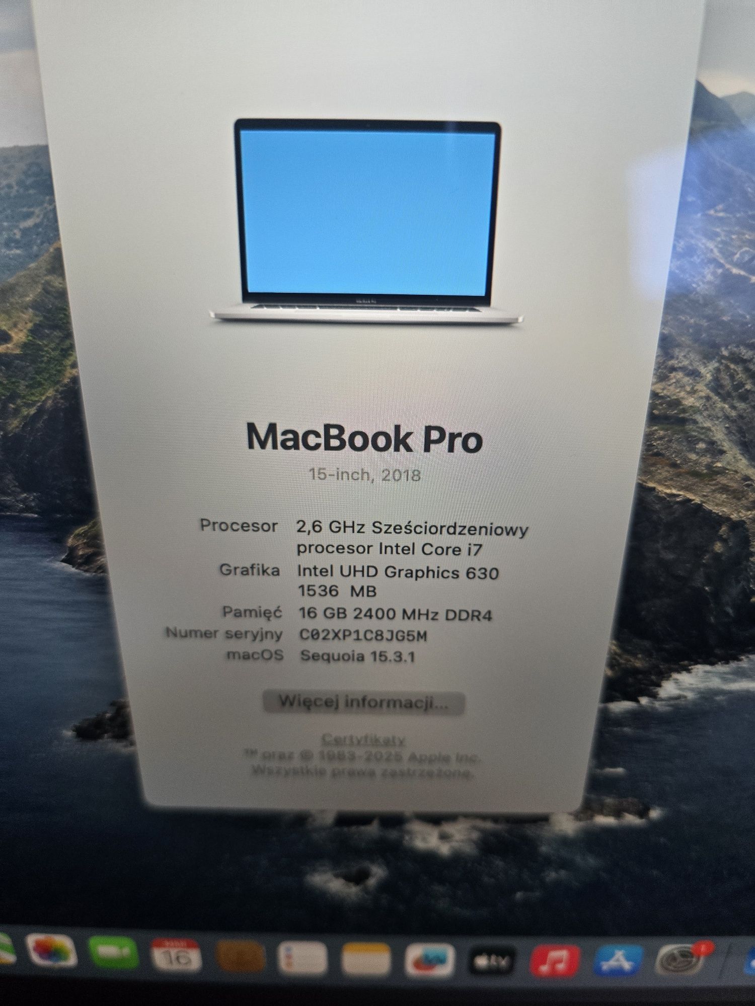 MacBook pro 15 A1990