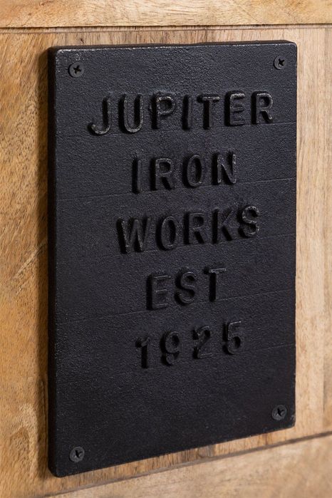 Szafka RTV drewniana Mango (SKLUM) w stylu industrialnym