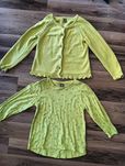 Sweter+bluzka  limonkowy  kolor 122