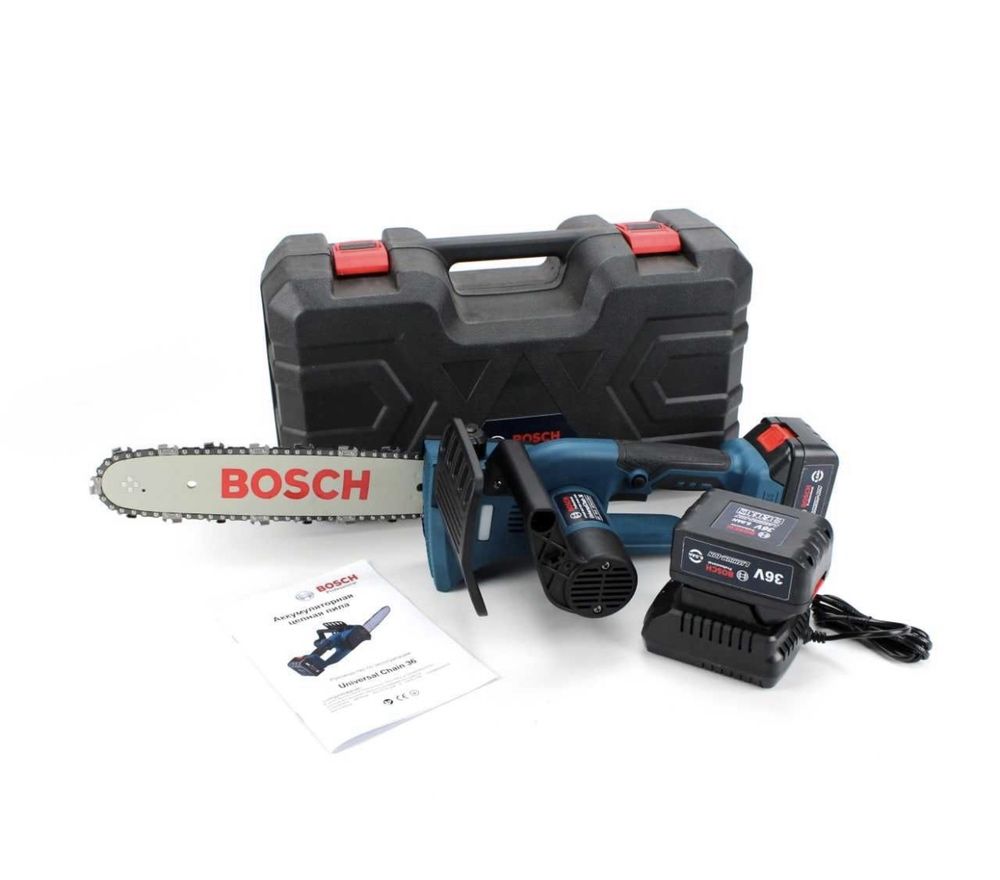 Аккумуляторная цепная пила BOSCH | 36V | 6.0 A/h | Латвия!!!