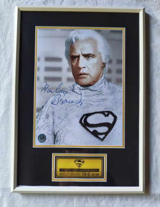 Moldura Filme Superman Jor-El Photo com Autógrafo (A4)